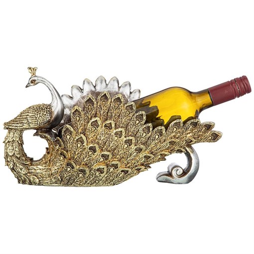 Подставка под бутылку "Павлин" 34.5*14.5*18 см серия "махараджи" - фото 391498