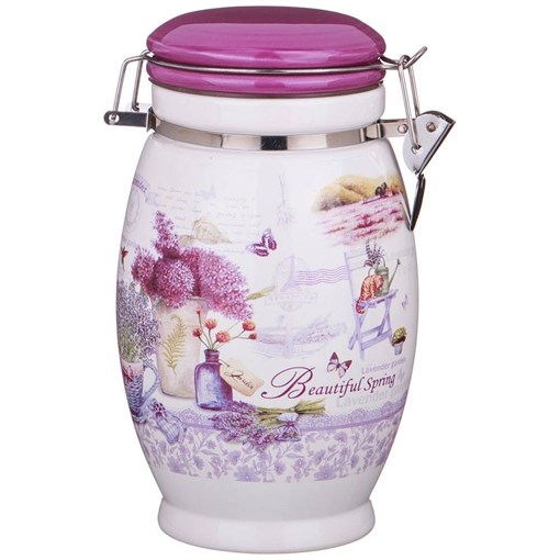 Емкость для сыпучих продуктов "Лавандовая весна" H=20 см / 1100 мл - фото 391651