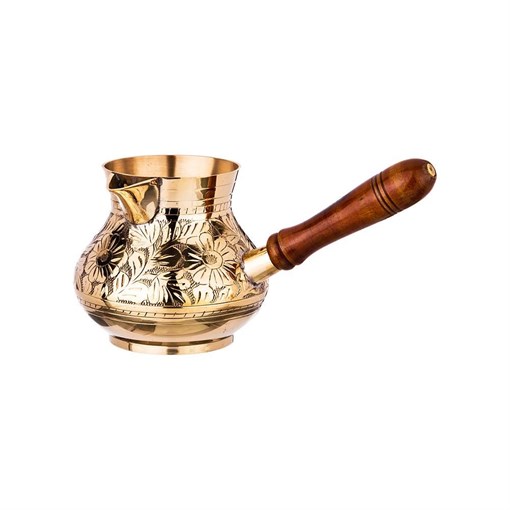 Турка резная "Graving" 250 мл латунь - фото 391747