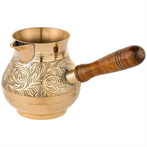 Турка резная "Graving" 650 мл латунь - фото 391765