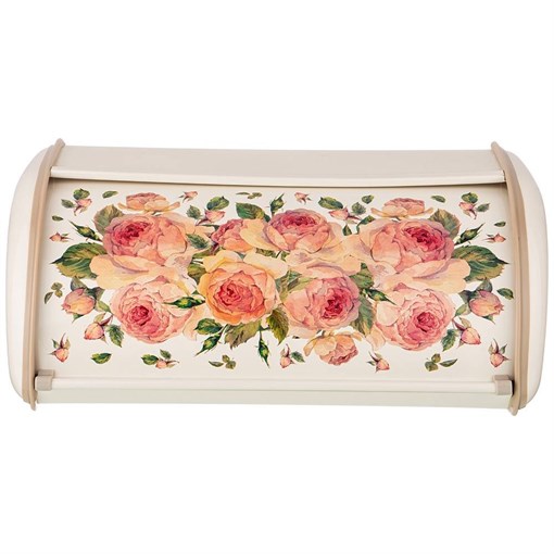 Хлебница agness "Пионы" серии "винтаж" металлическая - фото 391872