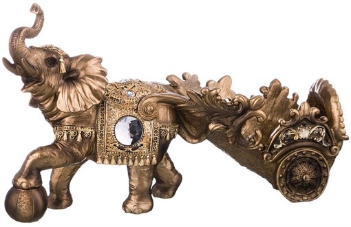Подставка под бутылку "Слон" 40*14*24 см серия "махараджи" - фото 391979