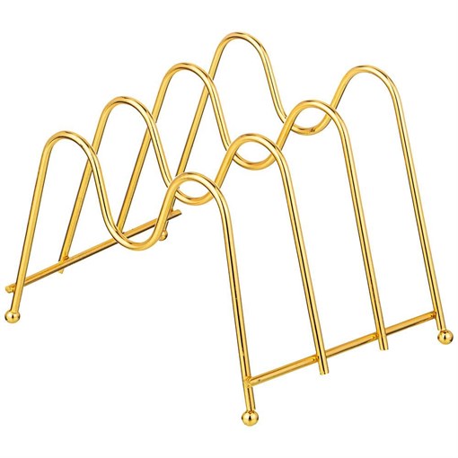 Подставка для тарелок на 3  шт 21*15 см H=14 см цвет - золото. - фото 392178