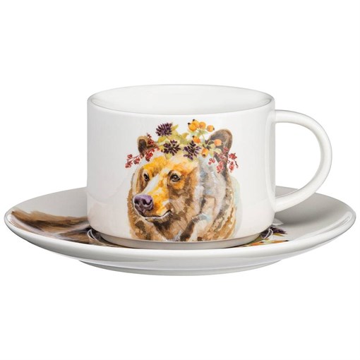 Чайная пара lefard "Лесная сказка" медведь 200 мл - фото 392484