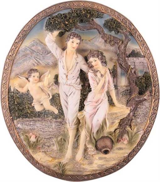 Панно настенное "Влюбленная пара" 33*38*5,5 см - фото 392552