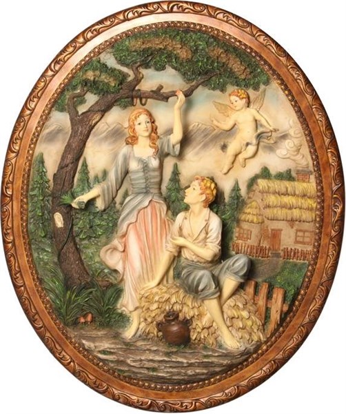 Панно "Влюбленные в саду" 54,5*65*8 см - фото 392554