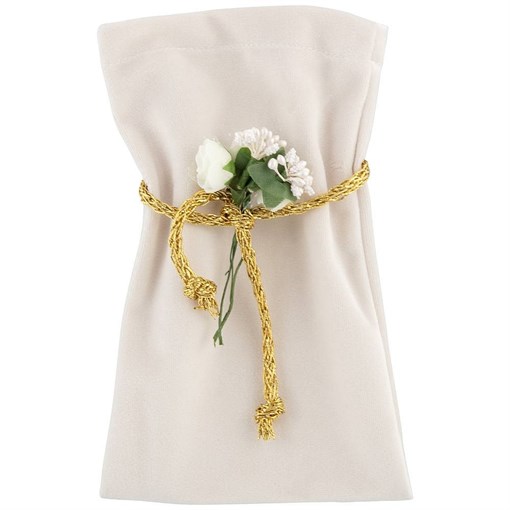 Набор для сервировки стола салфетка+мешочек"роскошь",шампань,40х40 см ,100%х/б - фото 392728