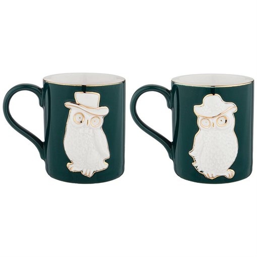 Набор кружек lefard "Animal world" сова 2 шт 380 мл - фото 393117