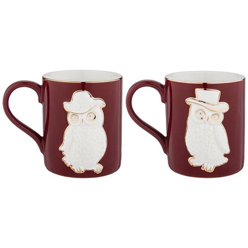 Набор кружек lefard "Animal world" сова 2 шт 380 мл - фото 393119