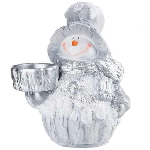 Подсвечник "Снеговичок" 13*13 см - фото 393272