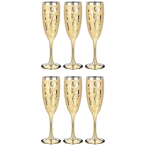 НАБОР БОКАЛОВ ИЗ 6 ШТ "ГРЕЙС ЗОЛОТОЙ" 170 МЛ - фото 393452