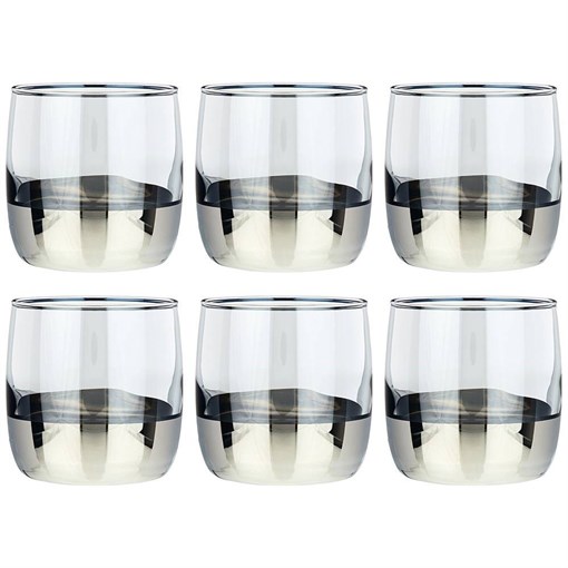 НАБОР СТАКАНОВ ИЗ 6 ШТ "ЧЕРНОЕ МОРЕ ДЕМИ СЕРЕБРО" 310 МЛ - фото 393467