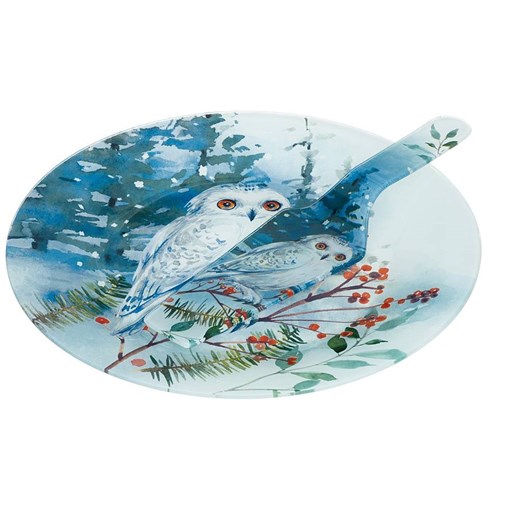 Набор для торта:блюдо+лопатка D=28 см коллекция "Зимняя сказка" - фото 393545