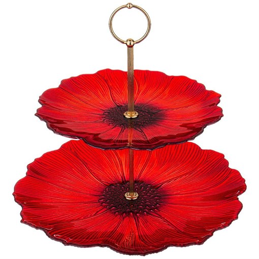 Этажерка 2х-ярусная "Мак" 21 см /28 см - фото 393821