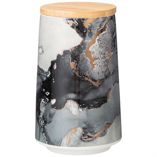 БАНКА С ДЕРЕВ.КРЫШКОЙ LEFARD "MOON ART" 800МЛ 10,5*17СМ (КОР=18ШТ.) - фото 393969