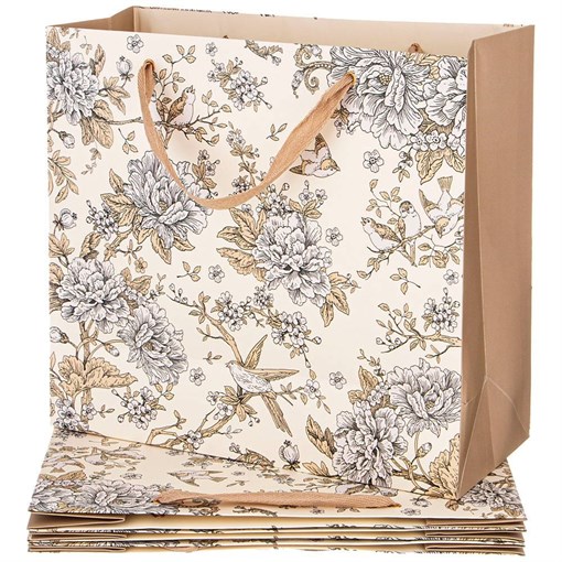 Комплект бумажных пакетов из 4 шт "Royal garden" 30*27*12 см - фото 394092
