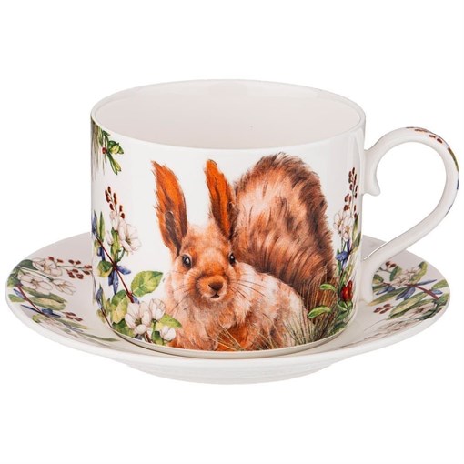 Чайная пара lefard "Лесная сказка" белка 300 мл - фото 394182