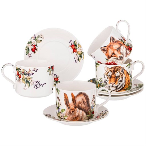 Чайный набор lefard "Лесная сказка" на 4 пер. 8 пр. 300 мл - фото 394187