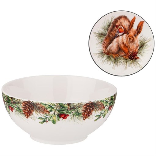 Салатник lefard "Лесная сказка" белка 13 см - фото 394218