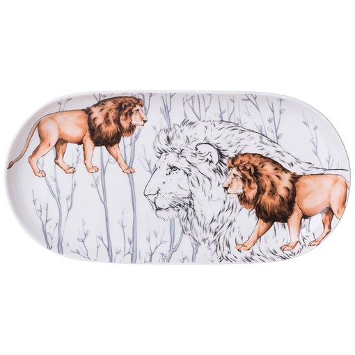 Блюдо lefard "Animal world" лев овальное 20,5 см - фото 394237