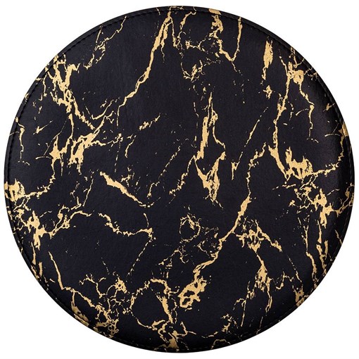 Набор подстановочных салфеток "Fantasy" черное золото, двухслойная D=33 см , 4 шт - фото 394380