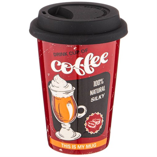 Кружка lefard coffemania с крышкой 400 мл - фото 394414