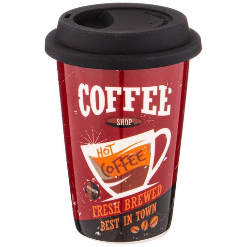 Кружка lefard coffemania с крышкой 400 мл - фото 394418