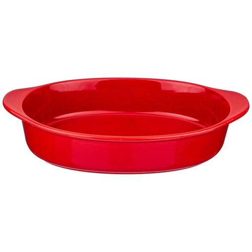 Блюдо для запекания agness "Modern kitchen" овальное красное - фото 394462