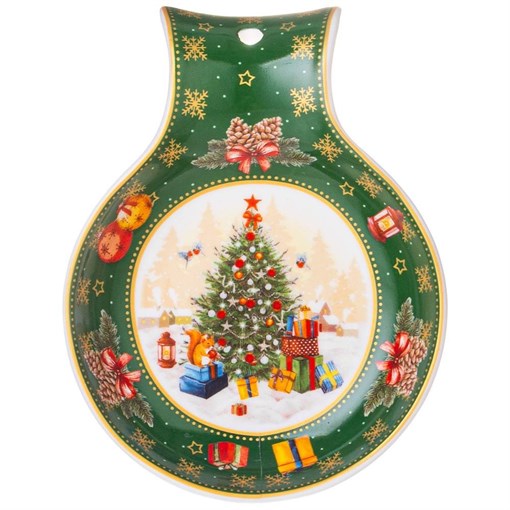 Подставка под ложку lefard "Елка" 15х11,5х2,5 см зеленая - фото 394481