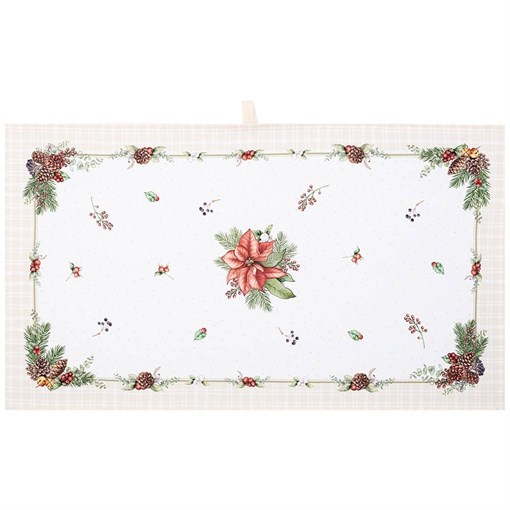 Полотенце "Celebration",40х70 см , 100% хлопок,бежевый,твил, клетка - фото 394506