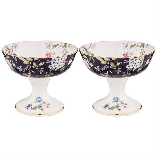 Набор из 2х розеток на ножках lefard "Кобальт" 9,5 см - фото 394526