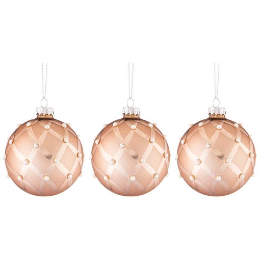 Набор шаров из 3-х шт коллекция "Блеск" D=8 см - фото 394542