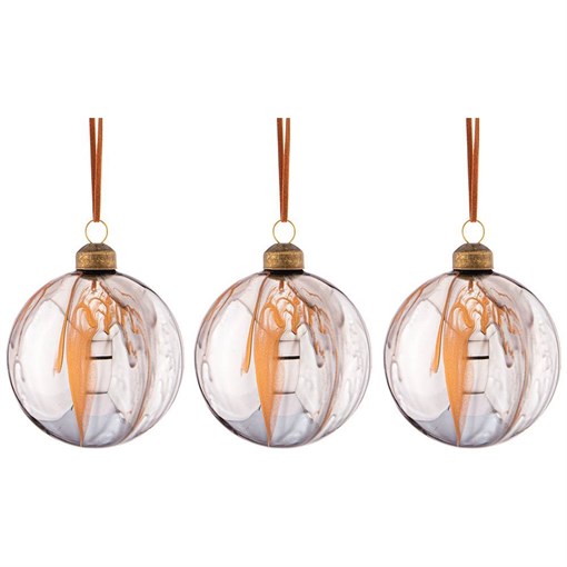 Набор шаров из 3 шт коллекция "Ко см ос" D=8 см - фото 394544