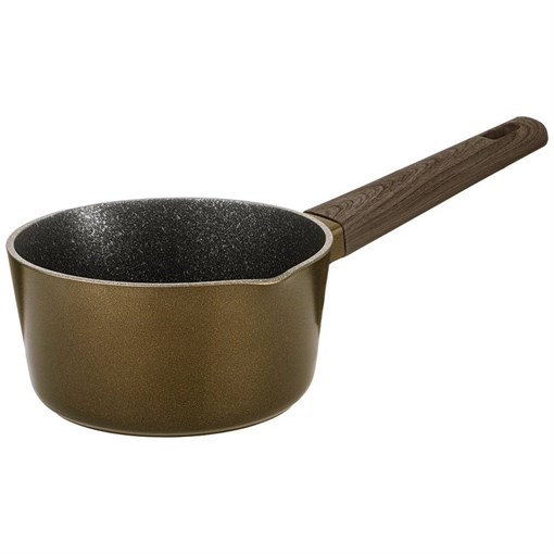 Ковш agness "Spicy" с "мраморным" антипригар.покрытием 1,4 л, 16*8.5 см цвет: оливковый - фото 394695