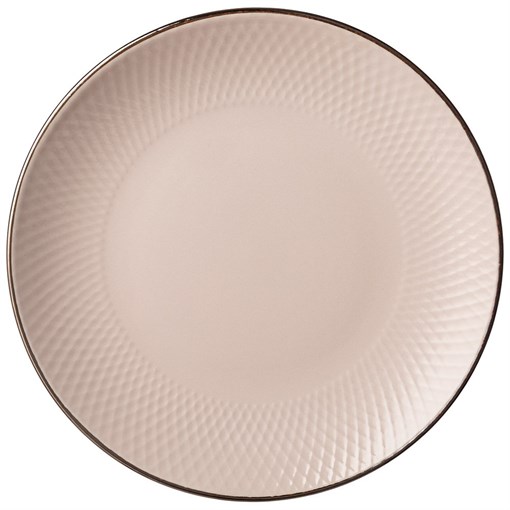 Тарелка подстановочная 24 см коллекция "Графика" цвет:бежевый песок - фото 395028