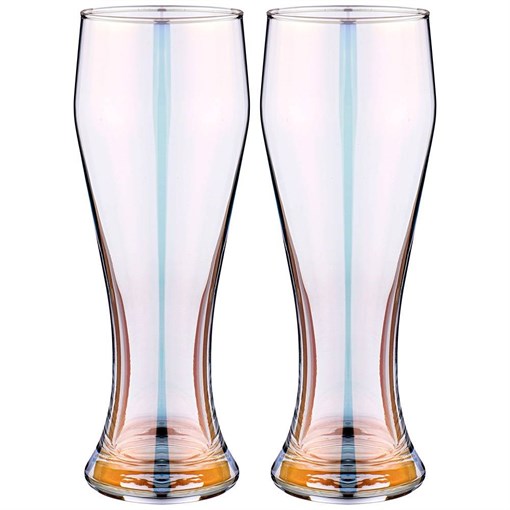 Набор бокалов для пива из 2-х шт "Лиловая дымка" 415 мл - фото 395048