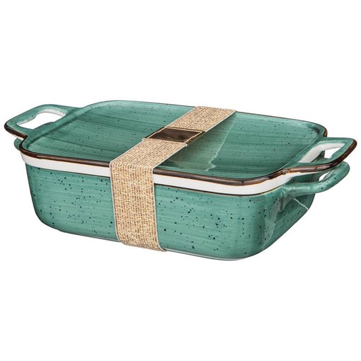 Блюдо для запекания с крышкой bronco "Nature" 600 мл мятное - фото 395156