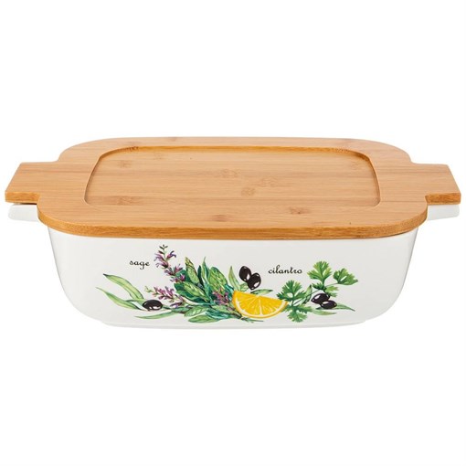 Блюдо с дерев. крышкой lefard "Секретные ингредиенты" 33,5*23*8,5 см 2500 мл - фото 395216