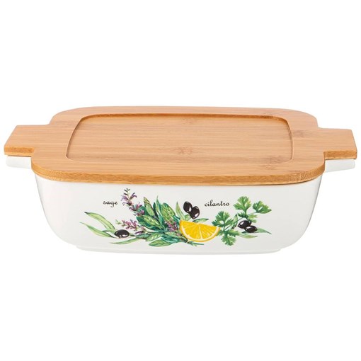 Блюдо с дерев. крышкой lefard "Секретные ингредиенты" 29*20*7,5 см 1700 мл - фото 395222