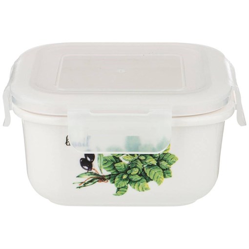 Салатник с пластик. крышкой lefard "Секретные ингредиенты" квадратный 11,5*6 см 400 мл - фото 395236