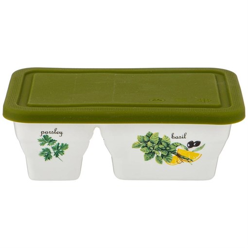 Менажница с пластик. крышкой lefard "Секретные ингредиенты" 2 секции 18*12*6 см - фото 395286