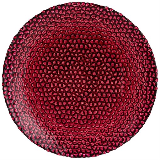 Тарелка "Lace" bordeaux 21 см - фото 395439