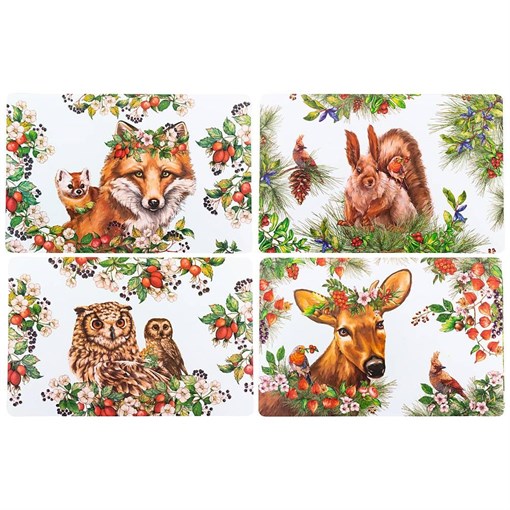 Набор подстановочных салфеток "Лесная сказка" 43,5*28,5 cm из 4 шт - фото 395904