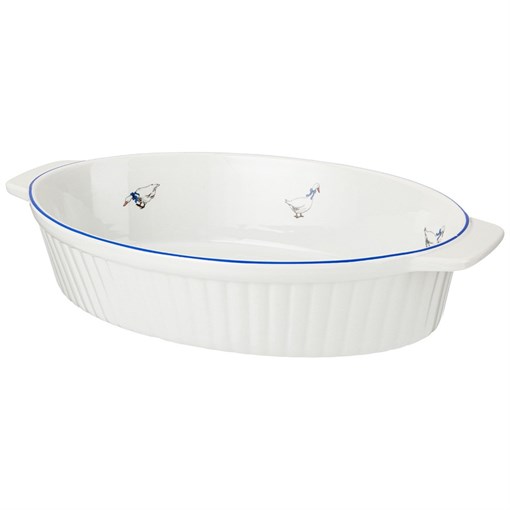 Блюдо для запекания agness "Гуси" овальное - фото 395916