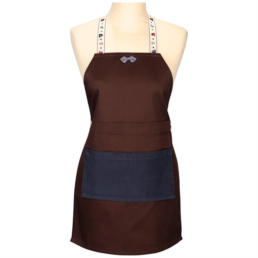 Фартук маленький декоративный "Супер кок" ,коричневый - фото 395957