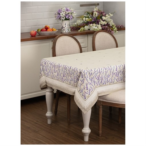 Скатерть "Душа прованса" 160х220 см ,бежевый, 100% хлопок,твил - фото 395965