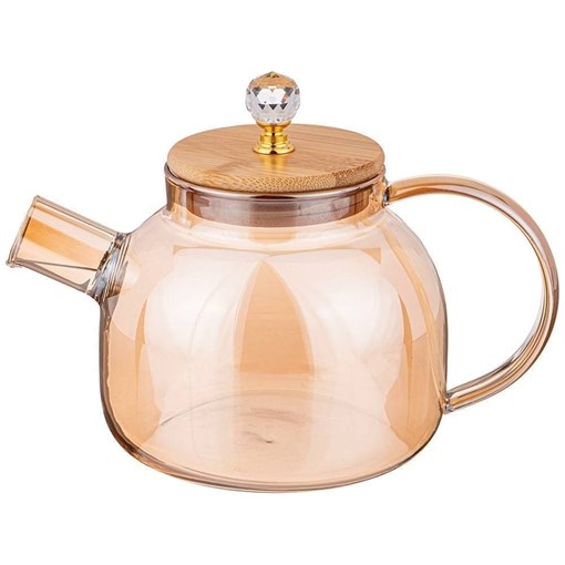 Чайник заварочный agness "Amber" 1000 мл цвет:янтарный - фото 396158