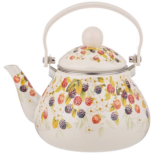 Чайник agness эмалированный с фильтром из нжс серия "Ежевика" 1,3 л - фото 396594
