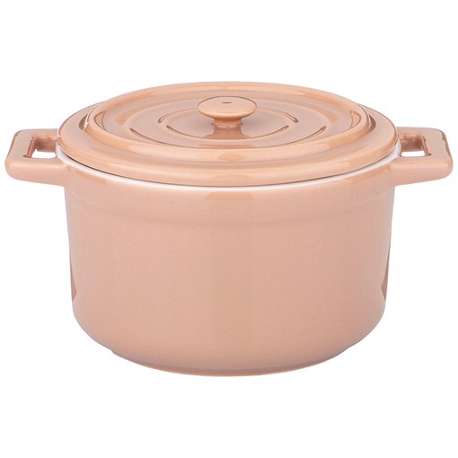 Кокотница с крышкой agness 15,4*11,9*8,1 см 460 мл капучино - фото 396955