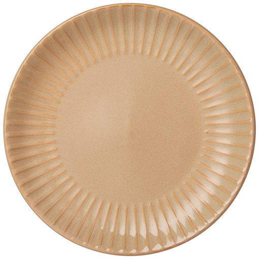 Тарелка десертная 19,7 см "Stripe collection" цвет:сливочный мал. уп. = 6 шт мин. партия - фото 397013